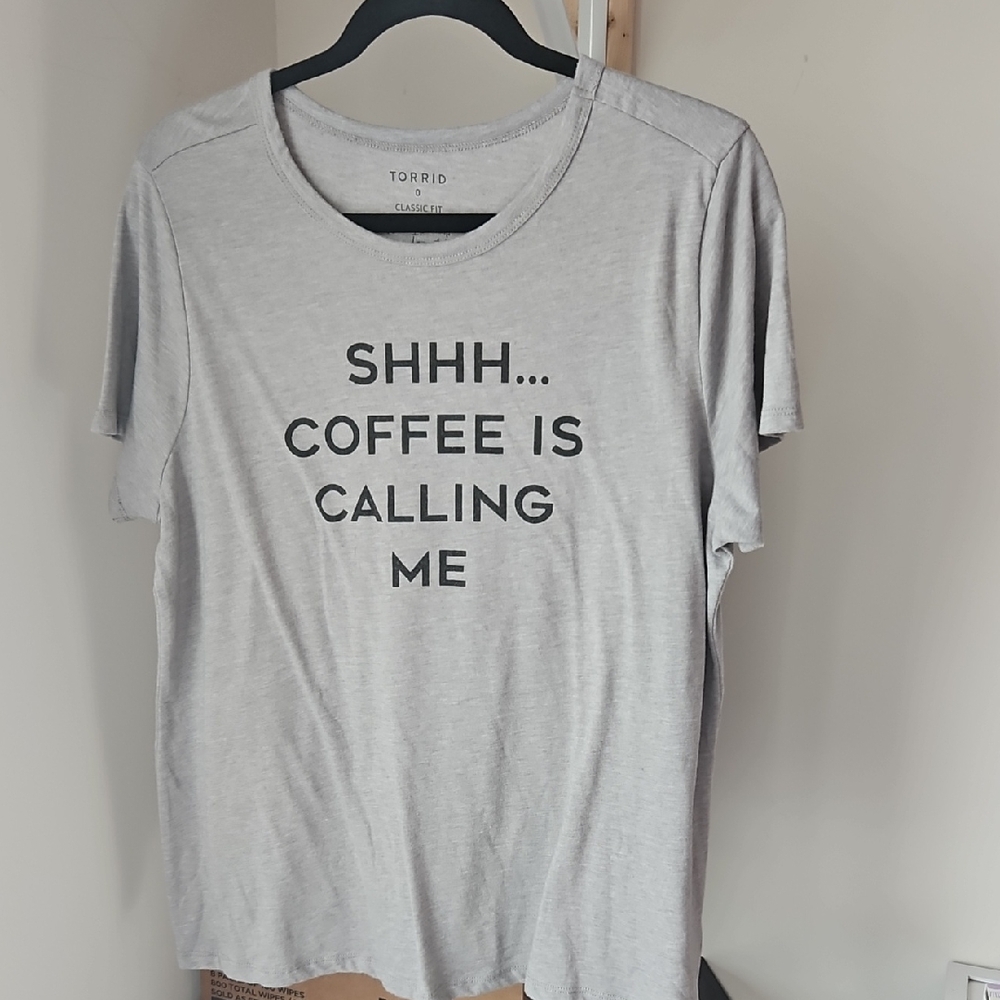 Torrid Light Gray‎ Coffee Graphic Tee